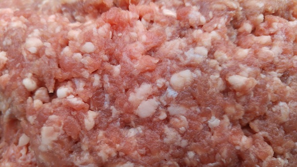 Close-up of hamburger meat