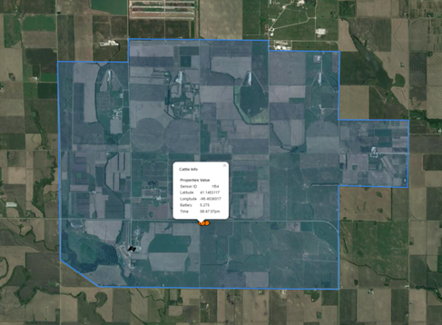 A real-time monitoring platform to access the GPS locations during the study conducted at UNL feedlots.