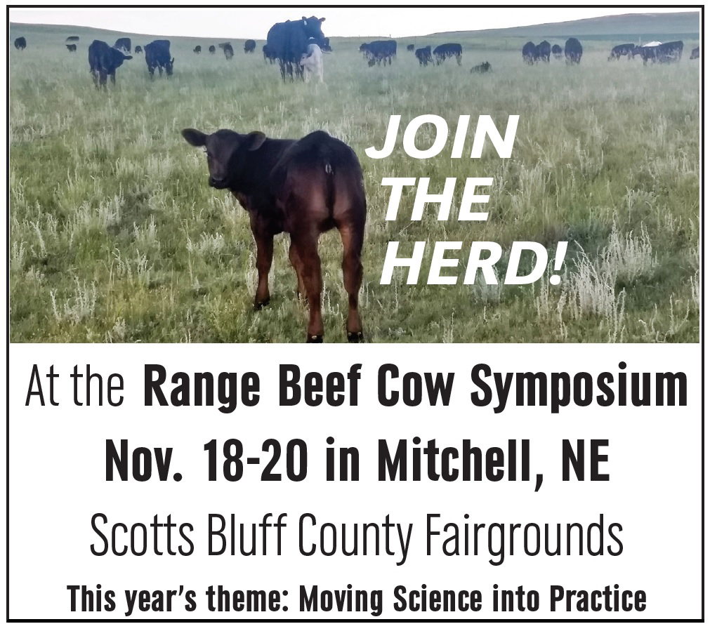 Range Beef Cow Symposium, November 18 to 20 in Mitchell, Nebraska