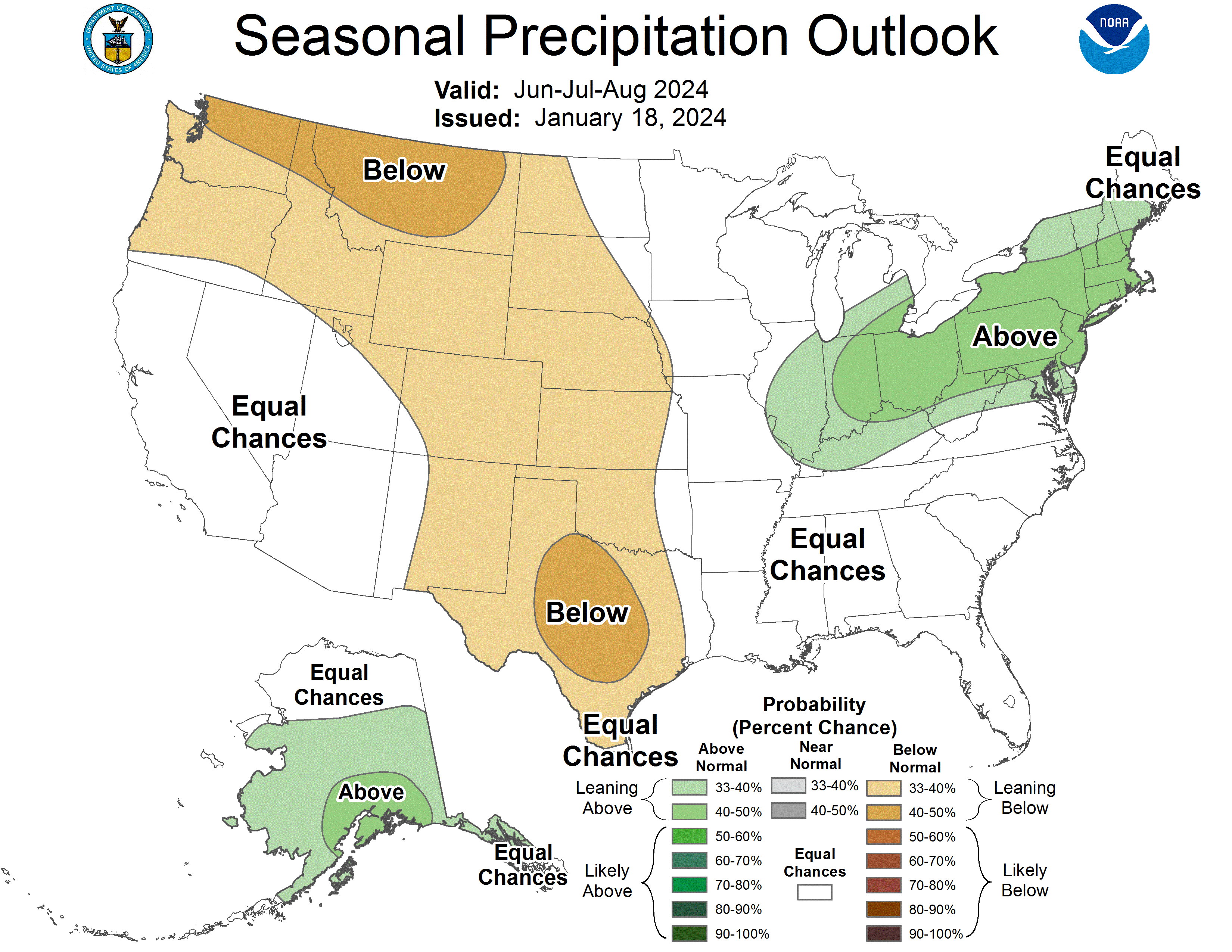 map of summer 2024 precipitation outlook
