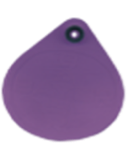 purple circular cattle ear tag