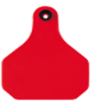 red hexagonal cattle ear tag