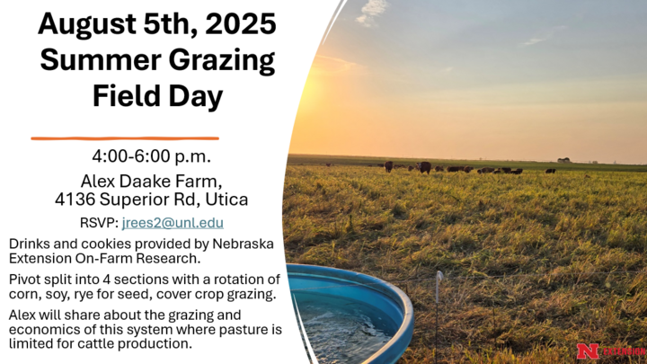 Summer grazing field day to be held August 5