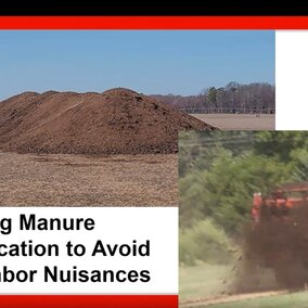 manure being spread on fields