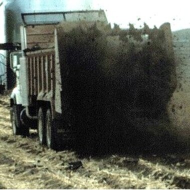 Applying beef manure to a field