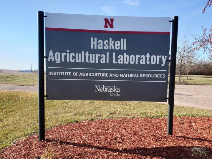 Haskell Ag Lab sign
