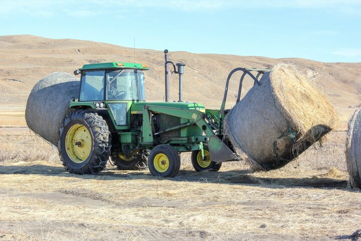Meadow hay bales