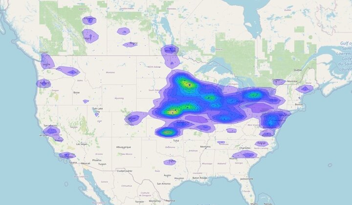 Map of survey participants