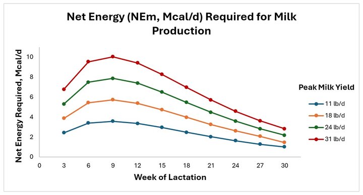 Figure 4: net energy to replace milk production