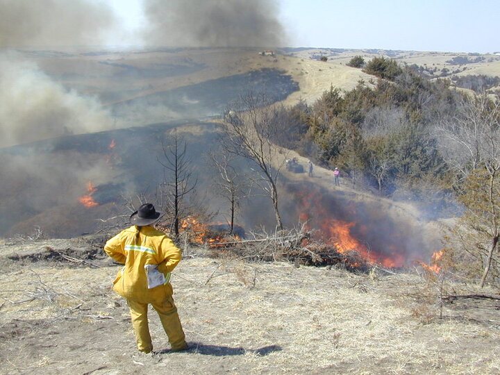 person supervising a prescribed burn