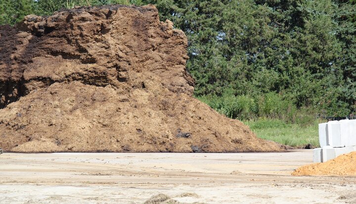 silage on concrete slab
