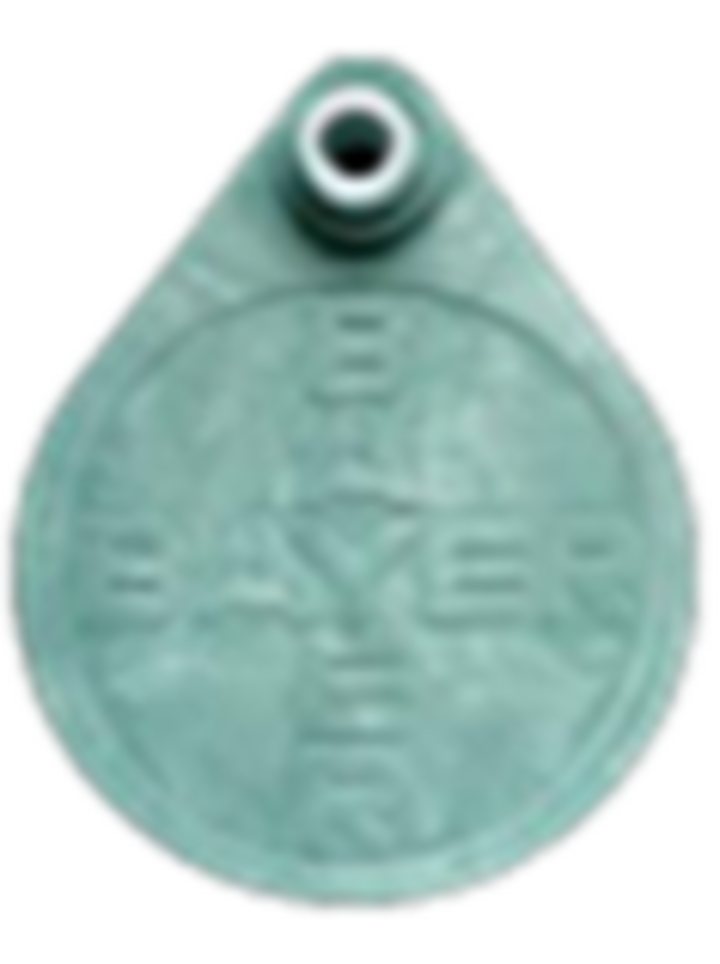 light greeen circular cattle ear tag